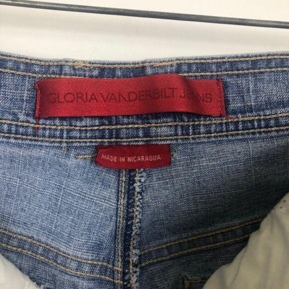 Gloria Vanderbilt Women’s Straight Leg Jeans 12 Short High Waist Blue Stretch - Picture 3 of 10